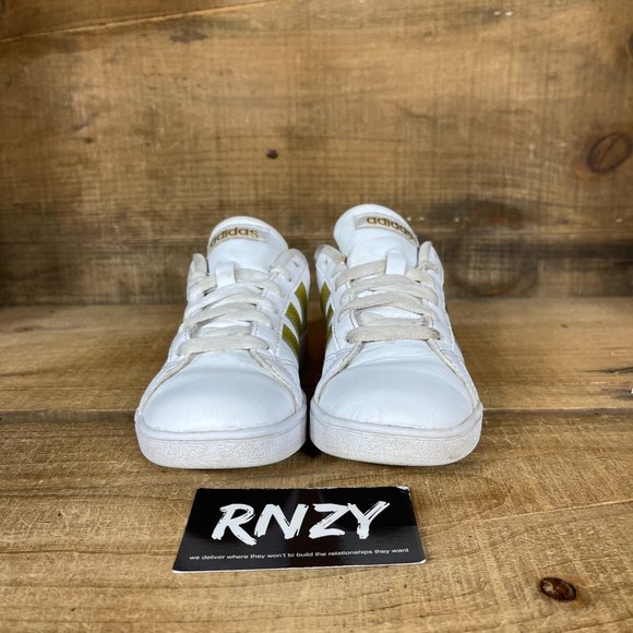 adidas baseline white and gold